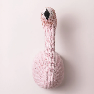 Handwoven <b>Rattan</b> Flamingo <b>Wall</b> Decoration Handmade <b>Wall</b> <b>Art</b> - Product Image 5