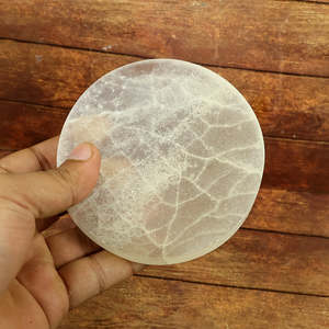 <b>Selenite</b> Crystal <b>Charging</b> <b>Plate</b> for Reiki Cleansing 3 Inch (7.6 Cm) - Product Image 2