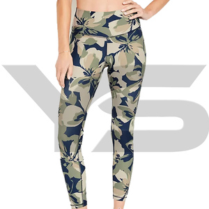 Gran oferta, mallas deportivas de gimnasio alto para mujer, pantalones de Yoga con logotipo personalizado para levantar glúteos, mallas de Yoga de compresión elástica Scrunch Mid - Product Image 1