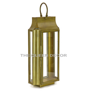 Creative Handcrafted Aluminum Metal Unique Shape Gold Antique Finish <b>Candle</b> Lantern Home Restaurant Hotel <b>Hanging</b> Decorative - Product Image 5