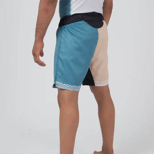 กางเกงขาสั้น BJJ สองโทนสีแบบกำหนดเองกางเกงขาสั้นสำหรับต่อสู้เพื่อการฝึกยืดได้4ทางแบบแห้งเร็วดีไซน์บล็อกสี - Product Image 3