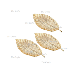 Plateau à chocolats couleur or en aluminium Ensemble de cinq plats à feuilles de taille et de forme personnalisées à des prix abordables - Product Image 3