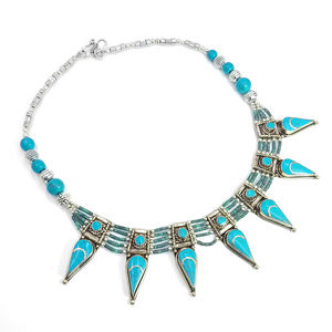 Collier Vintage à breloque tibétain, bijou fantaisie, à la mode, simple, vente en gros - Product Image 1