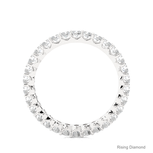 1.2 CTW ชุดปูเพชรเต็มเม็ดสีทองขาว CVD แหวนแต่งงานครบรอบของขวัญ - Product Image 2