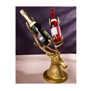 Estante de vino de Metal de calidad superior diseño atractivo nuevo estilo soporte de botella de Color dorado soporte de botella de champán decorativo de mesa - Product Image 3