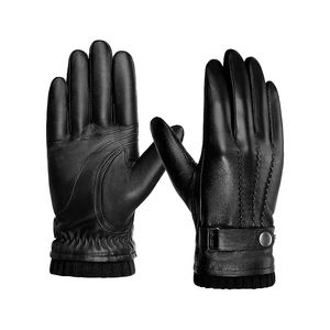 Winter <b>Sheepskin</b> Leather <b>Gloves</b> <b>Mens</b> Korean High End Fleece Lined Driving <b>Gloves</b> Windproof Full Finger Winter <b>Gloves</b> - Product Image 1