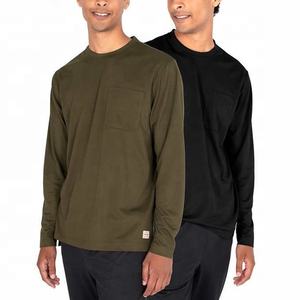 2023 logotipo impreso bordado personalizado algodón Spandex Jersey Dip Dyed camiseta hombres manga larga Casual simple cantidad - Product Image 1