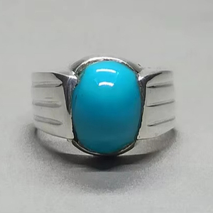 handmade neshapuri <b>turquoise</b> <b>ring</b> sterling silver feroza <b>ring</b> silver <b>ring</b> gemstone silver <b>ring</b> - Product Image 1
