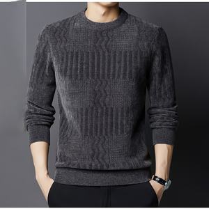 Suéter de Moda para Hombre, Cálido para Invierno, Estilo Casual, Manga Larga, Mezcla de Algodón y Acrílico Suave, Tejido Transpirable y Cómodo - Product Image 1