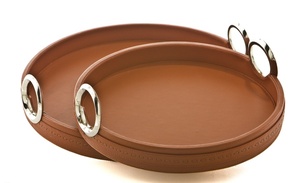 Bandeja de cuero de color personalizable al por mayor, bandeja de cuero decorativa, bandeja de cuero Pu, mesa o elegante organización de tocador de dormitorio - Product Image 3