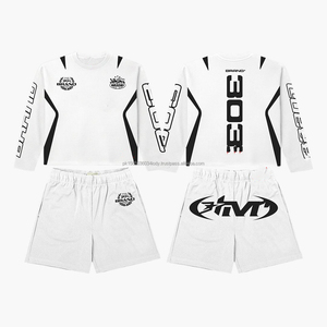 Conjunto Deportivo Ligero Unisex para Verano, Personalizable, con Camiseta de Cuello Redondo y Manga Corta, Estampado Técnico, para Hombre y Mujer - Product Image 2