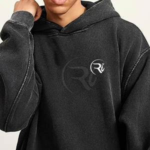 Sudaderas con capucha vintage de estilo personalizado para hombre Sudaderas con capucha vintage de manga larga con estampado personalizado básico de buena calidad - Product Image 5