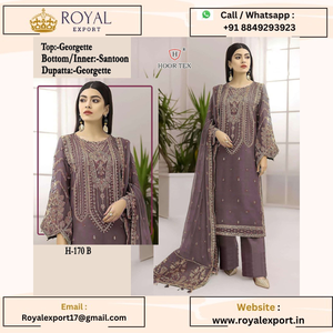 Lanzamiento de una Hermosa Colección de Trajes Indios y Pakistaníes de Falsa Georgette Santoon, Disponible a Precio de Mayoreo en Surat, India - Product Image 4