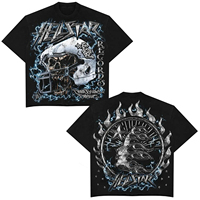 T-shirt Homme Personnalisé en Gros, Col Rond, Coupe Boxy, Délavé à l'Acide, 220 g/m², 100% Coton, Épaules Tombantes, Style Vintage Streetwear Hip Hop