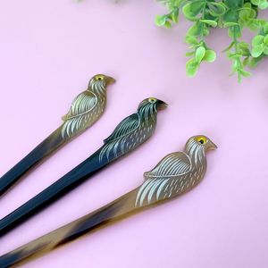 HANDMADE POLISHED BUFFALO HORN HAIR ACCESSORIES Hair Fork Stick <b>Barrettes</b> <b>Clips</b> for Jewelry Matiss Hair Styling - Product Image 6