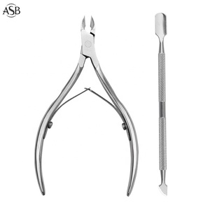 Outils de manucure en acier inoxydable noir sur mesure OEM pince à cuticules et poussoir à cuticules pour Nail Art et utilisation au doigt - Product Image 6