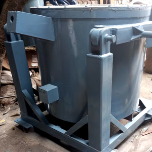 Horno de crisol de aceite de 100 kg listo para usar a un precio razonable, arranque hidráulico, inclinación, chatarra de cobre, cojinete de motor de fusión - Product Image 5