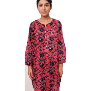 ชุดสูท kameez สำหรับผู้หญิงชุดสูทปากีสถานดีไซน์เนอร์สไตล์ปากีสถานผ้าฝ้ายดิจิทัล/สนามหญ้าแบบ2-PC สำหรับผู้หญิง - Product Image 4