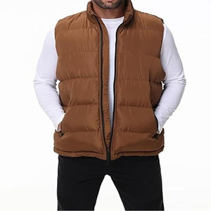 เสื้อแจ็คเก็ตผู้ชายแบบไม่มีแขน ทรงพัฟเฟอร์ น้ำหนักเบา แบบเสื้อกั๊ก บุฉนวนกันหนาว เหมาะสำหรับฤดูใบไม้ร่วง เป็นมิตรกับสิ่งแวดล้อม ปิดด้วยซิป ให้ความอบอุ่น สวมใส่สบายๆ - Product Image 2
