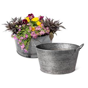 Macetas decorativas para jardín de gran venta, macetas circulares ecológicas con acabado esmaltado de hierro, maceta de jardín para el hogar personalizable - Product Image 2