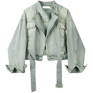 2025 Top Selling Premium Quality Women's Casual <b>Denim</b> <b>Jacket</b> Breathable Cotton Knitted Button OEM Service - Product Image 1