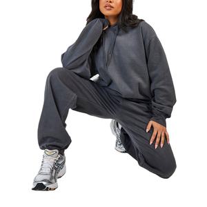 Conjunto de chándal sólido de algodón y poliéster, chándal para correr para hombres y mujeres, sudadera personalizada, suéter de cuello redondo Unisex, sudaderas con capucha 2026 - Product Image 4