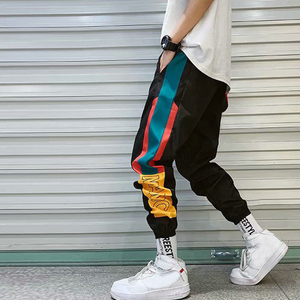 Venta caliente personalizado otoño hombres sudor pantalones Jogger cordón Cargo pantalón Streetwear Casual apilado sudor - Product Image 3