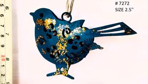 Kalavastu Double-Sided Metallic Bird <b>Hanging</b> <b>Ornament</b> 2 Inches Christmas Home Decor - Product Image 3