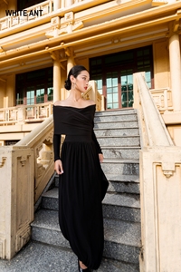 ชุดเดรส2025 2ชิ้นสำหรับผู้หญิงแขนยาวทรงวงกลม - Product Image 3