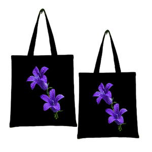 กระเป๋าผ้าฝ้ายสีดำมีหูหิ้วสินค้าทำจากผ้าฝ้ายพิมพ์ลายทั้งหมดผลิตในอินเดีย - Product Image 2