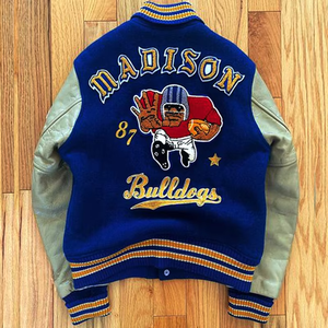 High Quality Varsity <b>Jacket</b> Winter Custom Logo Embroidery Design <b>Men's</b> Varsity <b>Baseball</b> <b>Jacket</b> Closure OEM Bomber <b>Jacket</b> - Product Image 2