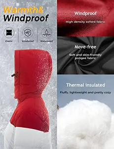 Custom Men's Black <b>Canvas</b> Outdoor Puffer <b>Jacket</b> with Stand Collar and Front Logo for Winter - Product Image 5