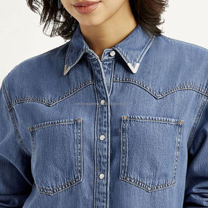 Nardon Apparel 2025 Nouvelle Offre Spéciale Chemise de qualité supérieure à vendre Chemises en jean Chemises décontractées en denim pour femmes Stylish Denim - Product Image 5