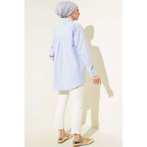 Camisa Rayas Floral Tul Azul - Product Image 4