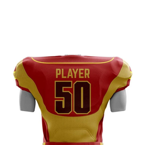 Uniforme de football américain personnalisé par sublimation, style USA, manches courtes, tissu polyester 180 GSM, impression de numéro d'équipe - Product Image 4