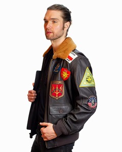 Blouson d'aviateur pour homme American Flight Black Leather Limited Edition Series Orange Jacket Cuir de vachette véritable - Product Image 5