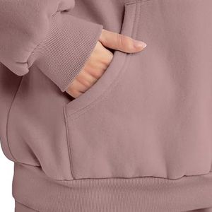 Survêtement à capuche pour femme 100% coton de qualité supérieure Taille et couleur personnalisées - Product Image 4