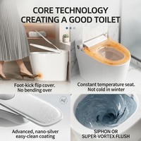 WC intelligent de luxe, gain de place, certifié CUPC, avec fonction Tornado