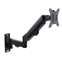 Soporte de Pared Ajustable AUKI con Resorte de Gas de 10 KG para Monitores de 13"-32", Ahorra Espacio