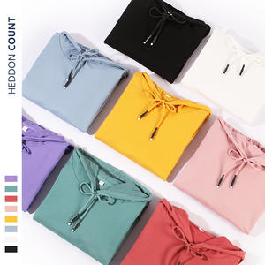 Printemps et automne pas cher 21 couleurs plaine pull à capuche logo personnalisé imprimé blanc couleur pure unisexe femmes hommes sweats à capuche - Product Image 4