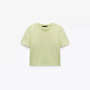 Camisetas Cortas Casuales de Alta Calidad para Mujer, Mezcla de Poliéster/Algodón, Transpirables, Antiarrugas, Ligeras, Cuello Redondo, Verano, OEM/ODM, Estampado - Product Image 5