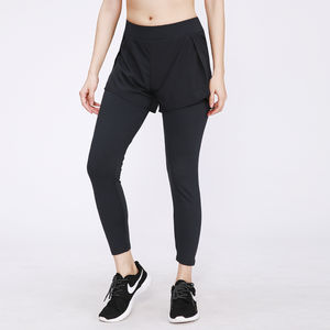 กางเกงโยคะถักแบบ 2-in-1 สำหรับผู้หญิง เอวสูง ป้องกันแบคทีเรีย ระบายอากาศได้ดี ชุดกีฬา ชุดออกกำลังกาย - Product Image 3