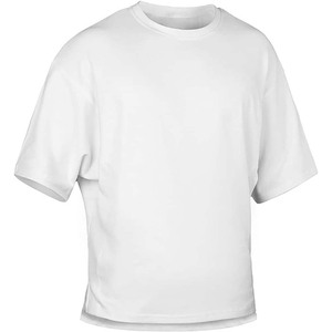 Camiseta Blanca de Manga Corta con Cuello Redondo para Hombre, Corte Regular, Informal, de Algodón Jersey, Diseño Liso - Product Image 3