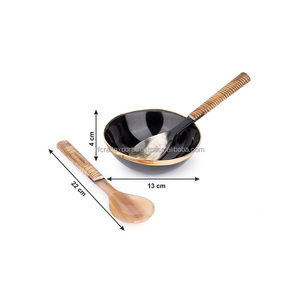 Bandeja de plato de ensalada de cuerno de búfalo Natural hecha a mano, plato de fruta seca ecológico, cuenco para mesa de comedor para fiesta, cuerno decorativo artesanal - Product Image 1