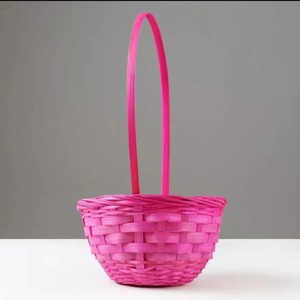 Green Bamboo <b>Basket</b> <b>for</b> Gift and <b>Flower</b> Top Selling Natural Handbraided <b>Baskets</b> with Handle Customization Available - Product Image 6