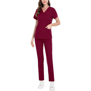 Meilleures ventes OEM de blouses pour hôpitaux pour femmes, combinaison col en V, uniforme d'infirmière personnalisé pour les vêtements d'hôpitaux - Product Image 6