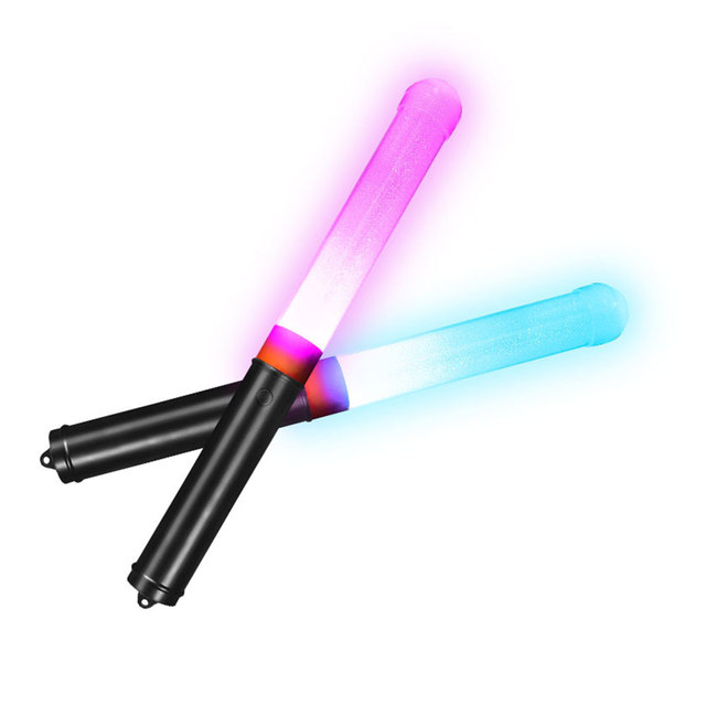 LED Light Stick Mini Battery-Powered Cheering Props Kpop Light Stick for Sports Events Programmable Party Favors