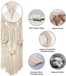 ตะขอแขวนติดผนังแบบงานถักแฮนด์เมด,สำหรับตกแต่งบ้านและห้องนั่งเล่นราคาส่งจากอินเดีย - Product Image 2