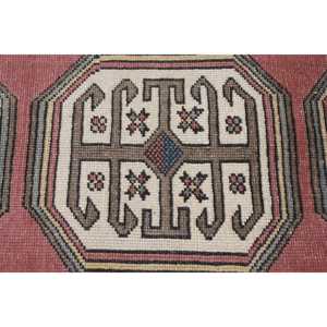 Vintage Rug, 3.9x6.4 ft Area Rug, <b>Red</b> Blue <b>Wool</b> Rug - Product Image 5