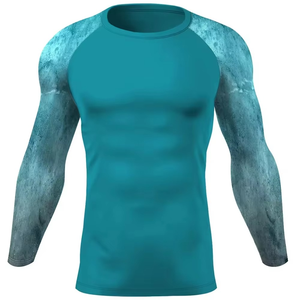 Custom Logo Long Sleeve Quick Dry Rash Guard for Men UV Protection <b>Surf</b> Swim Top Shirt Swim Top Shirt Rash Guard sublimated - Product Image 1